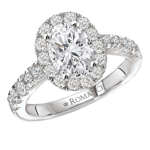 Halo Semi-Mount Diamond Ring