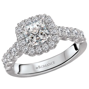 Halo Semi-Mount Diamond Ring