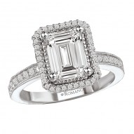 Halo Semi-Mount Diamond Ring