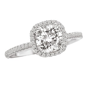 Halo Semi-Mount Diamond Ring