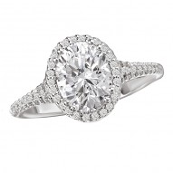 Halo Semi-Mount Diamond Ring