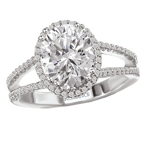 Split Shank Semi-Mount Diamond Ring