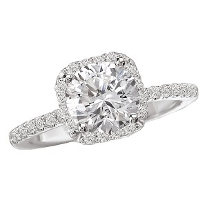 Halo Semi-Mount Diamond Ring