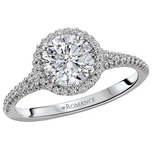 Halo Semi-Mount Diamond Ring