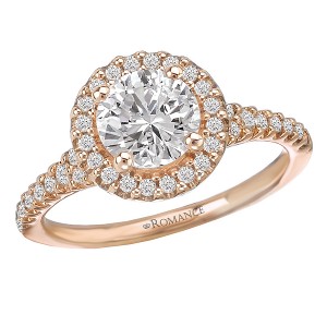 Halo Semi-Mount Diamond Ring