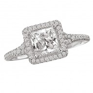 Halo Semi-Mount Diamond Ring