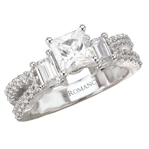 Peg Head Semi-Mount Diamond Ring