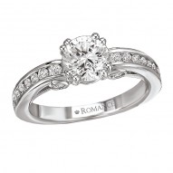 Peg Head Semi-Mount Diamond Ring