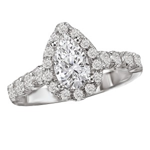 Halo Semi-Mount Diamond Ring