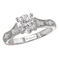 Peg Head Semi-Mount Diamond Ring