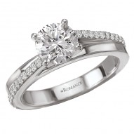 Peg Head Semi-Mount Diamond Ring