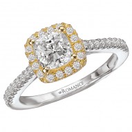 Two Tone Semi-Mount Diamond Ring