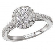 Halo Semi-Mount Diamond Ring