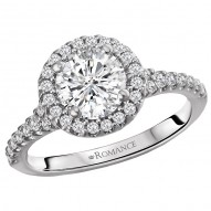 Halo Semi-Mount Diamond Ring