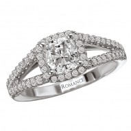 Split Shank Semi-Mount Diamond Ring