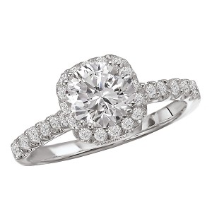 Halo Semi-Mount Diamond Ring