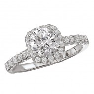 Halo Semi-Mount Diamond Ring