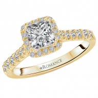 Halo Semi-Mount Diamond Ring