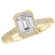 Halo Semi-Mount Diamond Ring