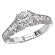 Peg Head Semi-Mount Diamond Ring
