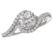 Halo Semi-Mount Diamond Ring