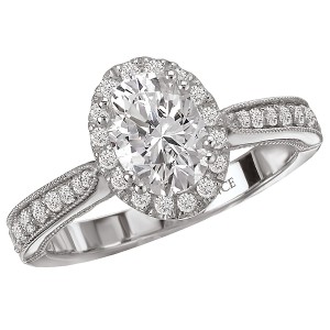 Halo Semi-Mount Diamond Ring