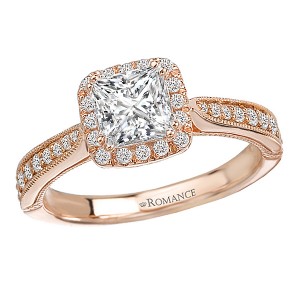 Halo Semi-Mount Diamond Ring