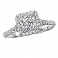 Halo Semi-Mount Diamond Ring