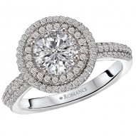 Halo Semi-Mount Diamond Ring