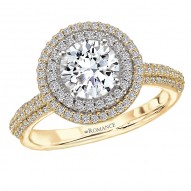 Halo Semi-Mount Diamond Ring