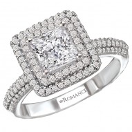 Halo Semi-Mount Diamond Ring