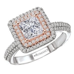 Two Tone Semi-Mount Diamond Ring