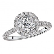 Halo Semi-Mount Diamond Ring