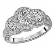 Halo Semi-Mount Diamond Ring