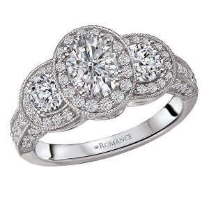 Halo Semi-Mount Diamond Ring