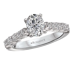 Peg Head Semi-Mount Diamond Ring