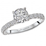 Peg Head Semi-Mount Diamond Ring