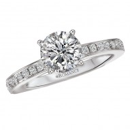 Peg Head Semi-Mount Diamond Ring
