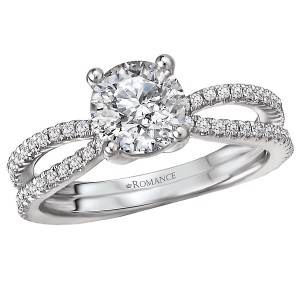 Split Shank Semi-Mount Diamond Ring