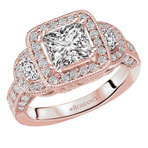 Halo Semi-Mount Diamond Ring