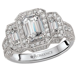 Halo Semi-Mount Diamond Ring
