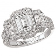 Halo Semi-Mount Diamond Ring