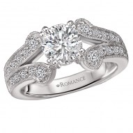 Split Shank Semi-Mount Diamond Ring