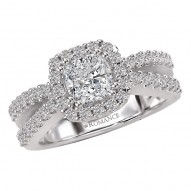 Split Shank Semi-Mount Diamond Ring