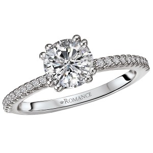 Peg Head Semi-Mount Diamond Ring