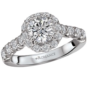 Halo Semi-Mount Diamond Ring