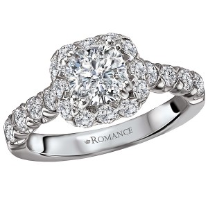 Halo Semi-Mount Diamond Ring