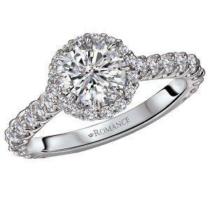 Halo Semi-Mount Diamond Ring