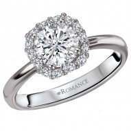 Halo Semi-Mount Diamond Ring