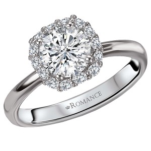 Halo Semi-Mount Diamond Ring